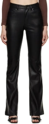 Ksubi Black Soho Faux-leather Trousers In 001 Black