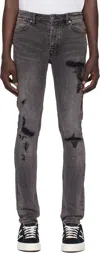 KSUBI BLACK VAN WINKLE ANGST TRASHED JEANS