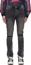Ksubi Van Winkle Torqued Chamber Skinny Jeans In Black