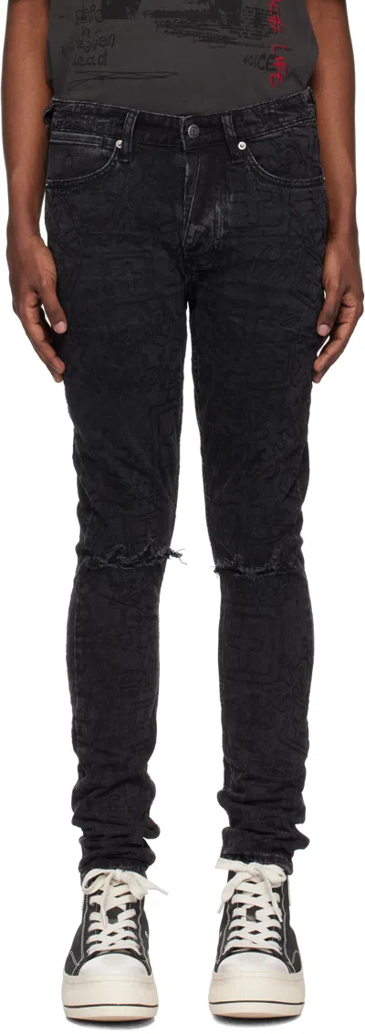 Ksubi Black Van Winkle Stencil Jeans