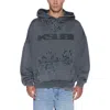 Ksubi Blasted Ekcess Oversize Hoodie In Gray