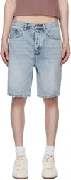 Ksubi Blue Anti K Denim Shorts In Denim