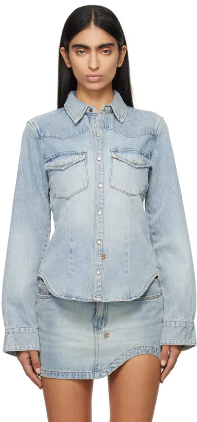 Ksubi Blue Bella Long Sleeve Paragon Denim Shirt