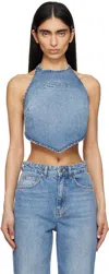 Ksubi Blue Bolt Swept Denim Top In Denim