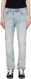 Ksubi Crinkled Slim-cut Jeans In Denim