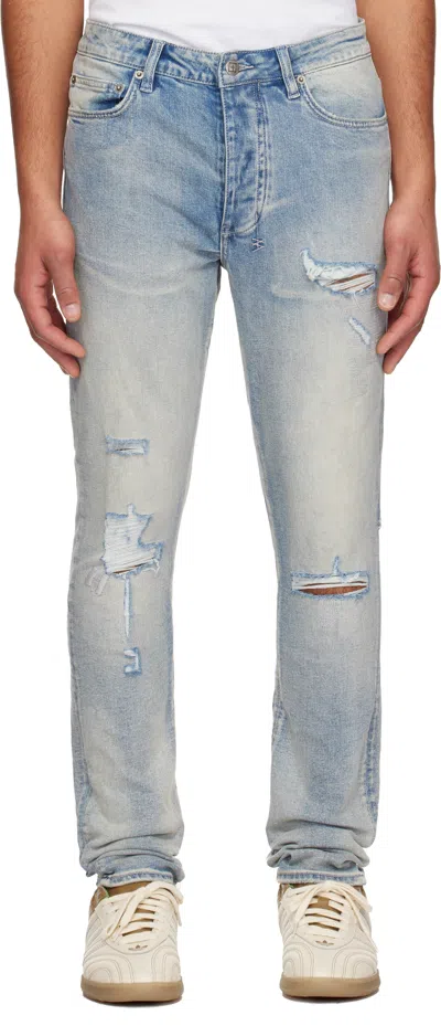 Ksubi Blue Chitch Punk Thrashed Jeans In Denim