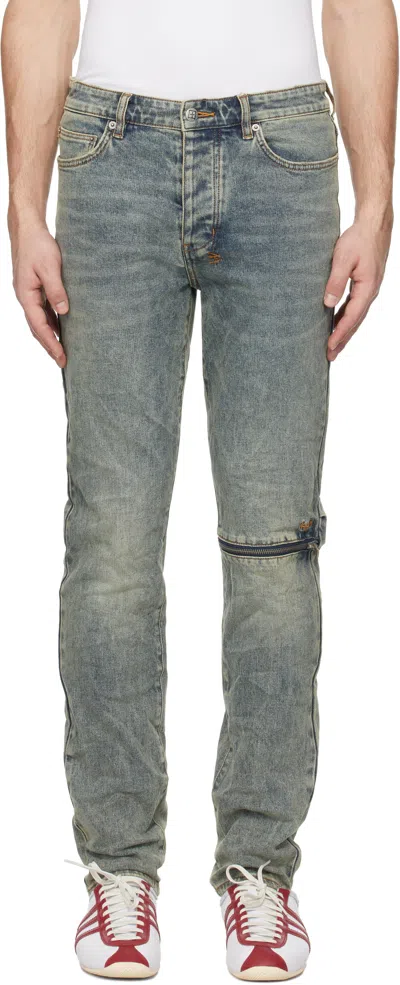 Ksubi Blue Chitch Stage Dive Caged Jeans In Denim