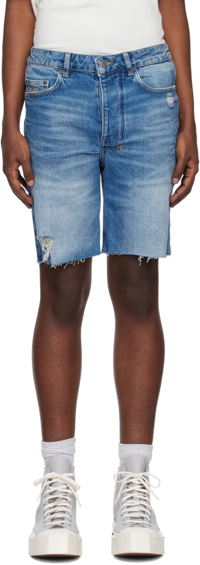 Ksubi Blue Chopper Maverick Denim Shorts