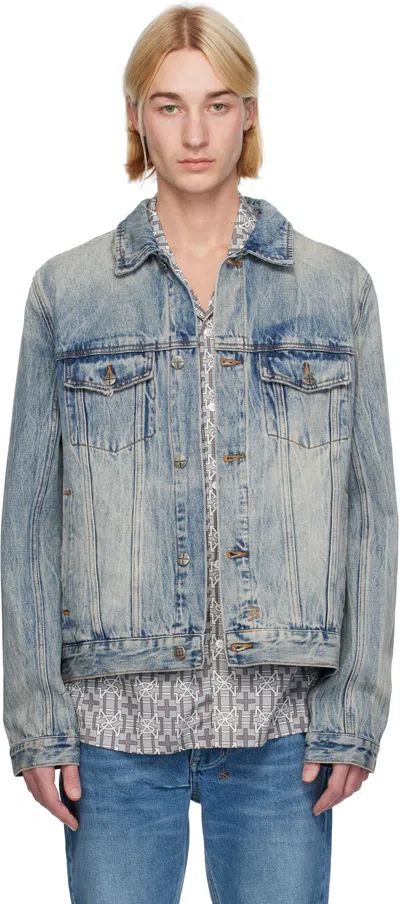 Ksubi Blue Classic Stairway Denim Jacket