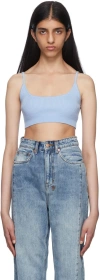 Ksubi Cotton-cashmere Knit Bralette In Blue