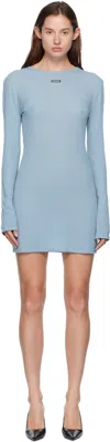 Ksubi Blue Crawford Long Sleeve Minidress In Blue