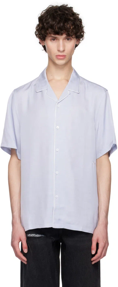 Ksubi Blue Downtown Resort Shirt In Light Blue