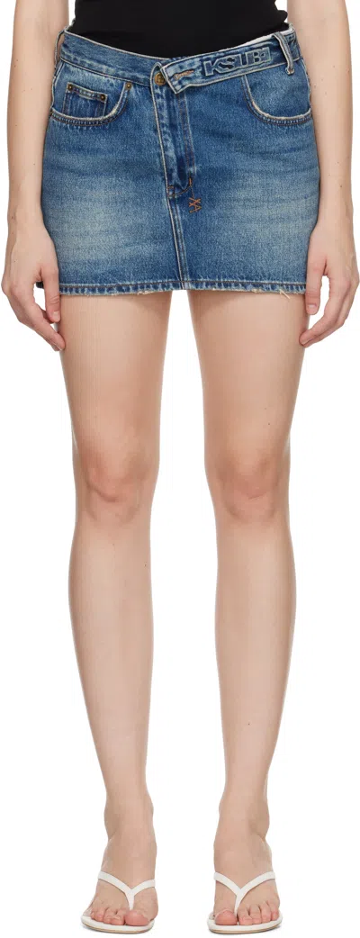 Ksubi ブルー Low Rider Mini Flip デニム ミニスカート In Blue