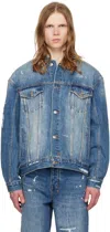 Ksubi Oh G Ekstatik Ripped Denim Jacket In Blue