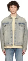Ksubi Blue Oh G Stagelight Metalik Denim Jacket In Denim