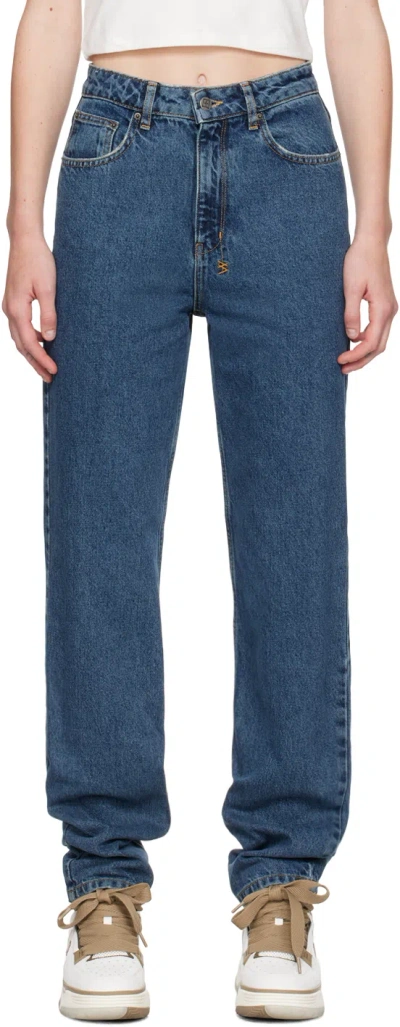 Ksubi Blue Playback Jeans In Dark Wash