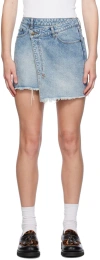 KSUBI BLUE RAP DENIM MINISKIRT