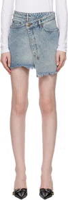 Ksubi Blue Rap Denim Miniskirt In Denim