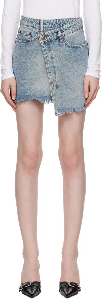 Ksubi Blue Rap Denim Miniskirt