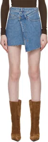 Ksubi Blue Rap Denim Miniskirt In Denim