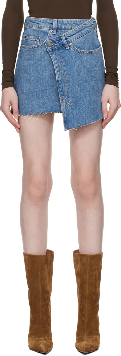 Ksubi Blue Rap Denim Miniskirt