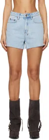 Ksubi Blue Rise N Hi Rollin Denim Shorts In Denim