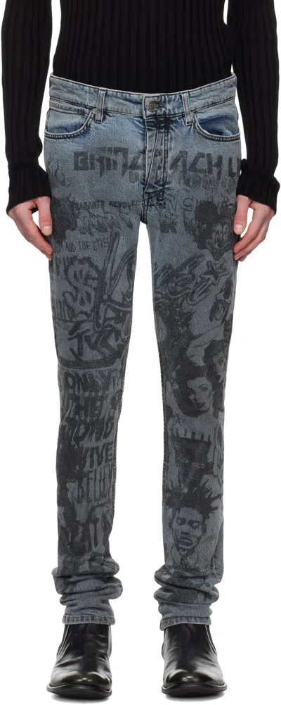 Ksubi Blue Van Winkle Champagne Sketch Jeans In Denim