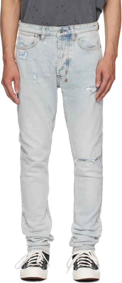 Ksubi Blue Van Winkle Frost Blue Arch Jeans