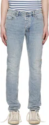 Ksubi Crinkled Slim-cut Jeans In Denim