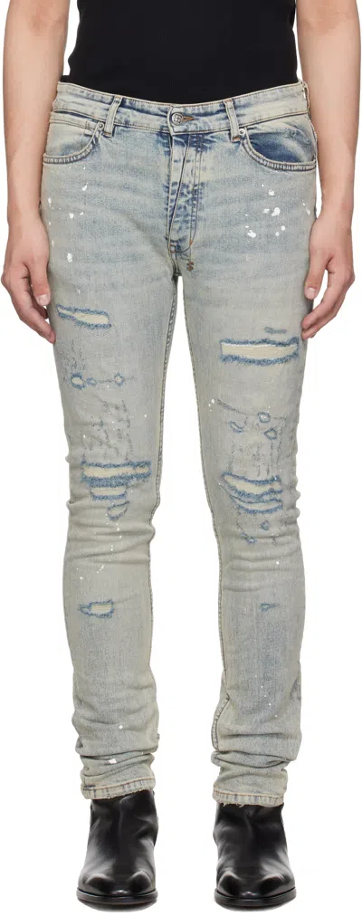 Ksubi Blue Van Winkle Paint Summer Jeans