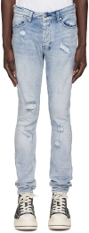 Ksubi Blue Van Winkle Trashed Dreams Jeans In Denim