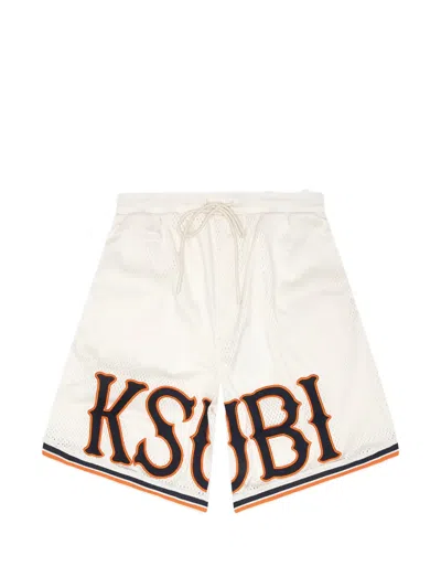 Ksubi Bolter Logo-patch Mesh Shorts In White