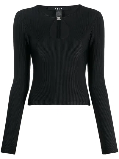 Ksubi Charmed Keyhole Top In Black