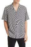 Ksubi Check Out Resort Short Sleeve Button-up Shirt In White