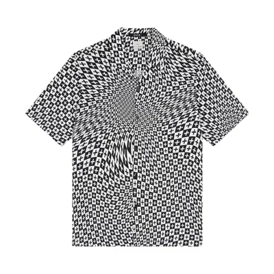 Pre-owned Ksubi Check Out Resort Short-sleeve Shirt 'black' | Men's Size S