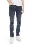 Ksubi Chitch Blue Kolla Slashed Stretch Skinny Jeans In Denimdnu