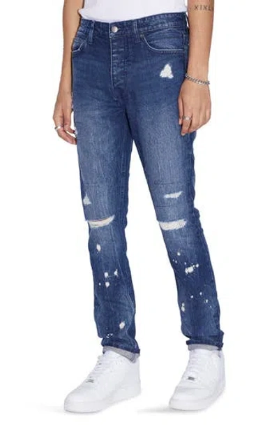 Ksubi Chitch Glory Trashed Ripped Repaired Jeans In Animal Print