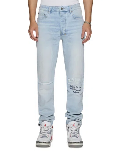 Ksubi Chitch Kstellar Effect Slim Fit Jeans In Blue