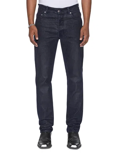 Ksubi Chitch Petrified Flock Cotton Blend Slim Fit 32.5 Jeans In Navy In Brown