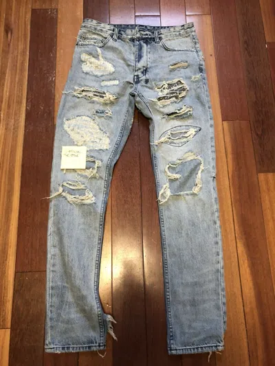 Pre-owned Ksubi Chitch Rattle Trash In Blue