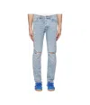 Ksubi Blue Chitch Rekon Trashed Jeans In Gray