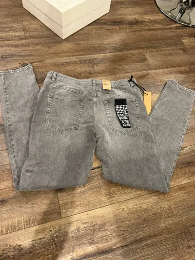 Pre-owned Ksubi Chitch Slim Tapered Jeans In Grey