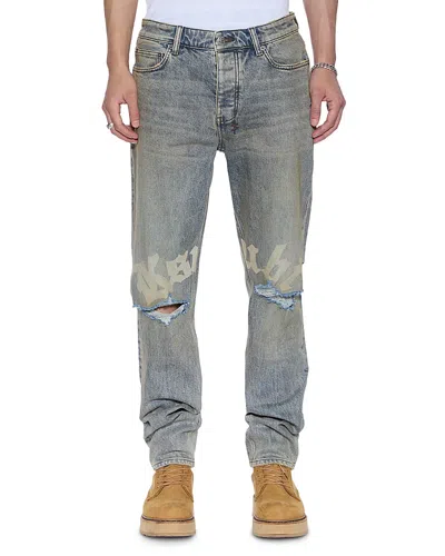 Ksubi Chitch Stature Blue Trashed Idols Jeans In Denim