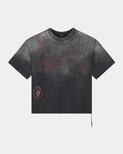 Ksubi Cotton Drop-shoulder T-shirt In Charcoal
