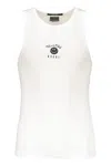 Ksubi Ribbed Smiley-face Tank Top In White