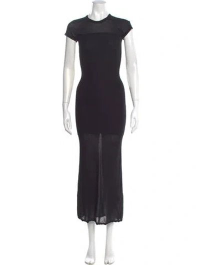 Pre-owned Ksubi Crew Neck Long Dress In Black