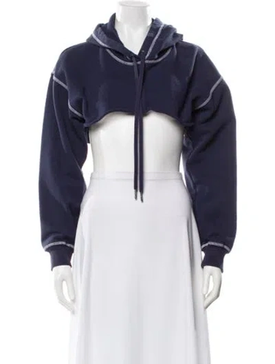 Pre-owned Ksubi Crew Neck Long Sleeve Hoodie In Blue