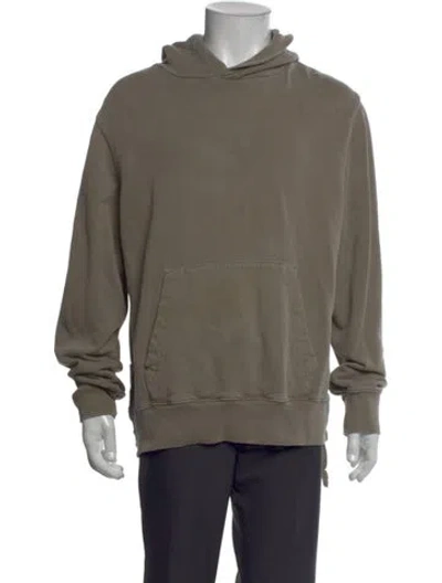 Pre-owned Ksubi Crew Neck Long Sleeve Hoodie In Green