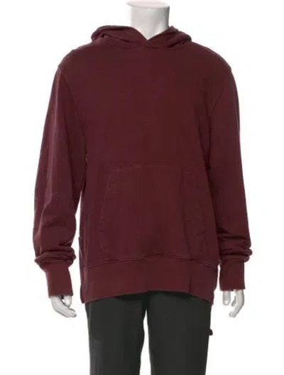 Pre-owned Ksubi Crew Neck Long Sleeve Hoodie In Red