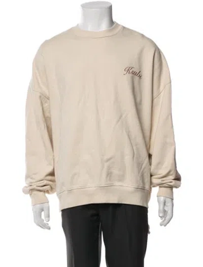 Pre-owned Ksubi Crew Neck Long Sleeve Pullover In Neutrals